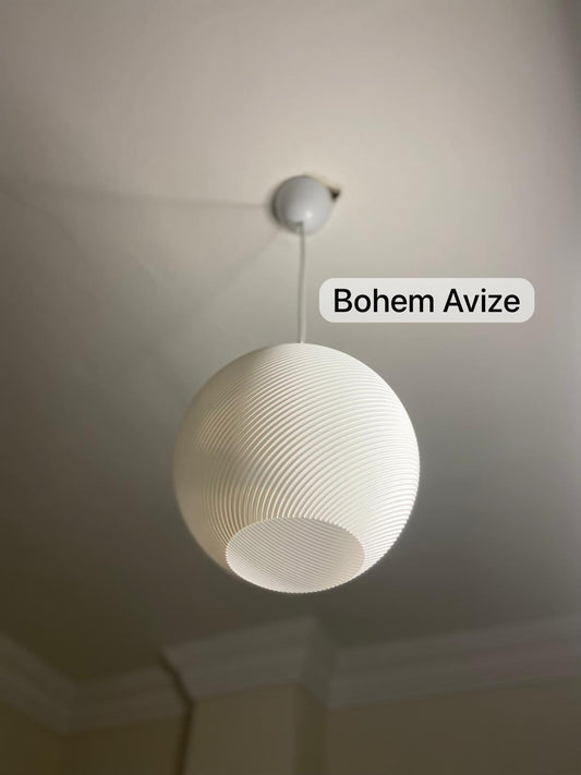 Spiral Modern Tarz Beyaz Avize