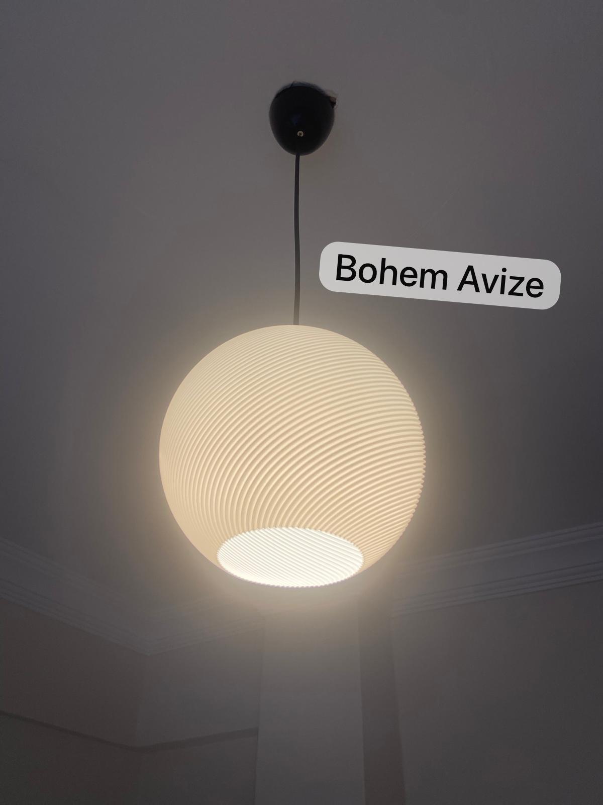 Spiral Modern Tarz Siyah Avize