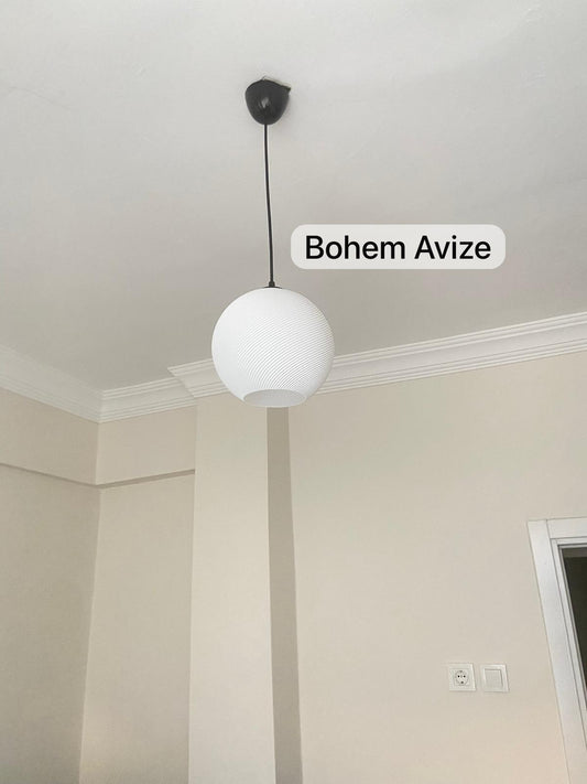 Spiral Modern Tarz Siyah Avize